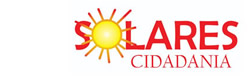 Audiodescrição: O sol em amarelo representa a letra “O” da palavra Solares em
vermelho. Abaixo, lê-se cidadania. Fim da descrição.