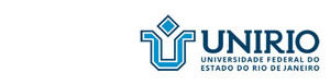Audiodescrição: A logo é composta pela letra “U” de contorno azul. As duas pontas
superiores da letra estão voltadas para os lados. Acima da letra há losango vazado
vertical. Abaixo está a palavra Unirio. Fim da descrição.